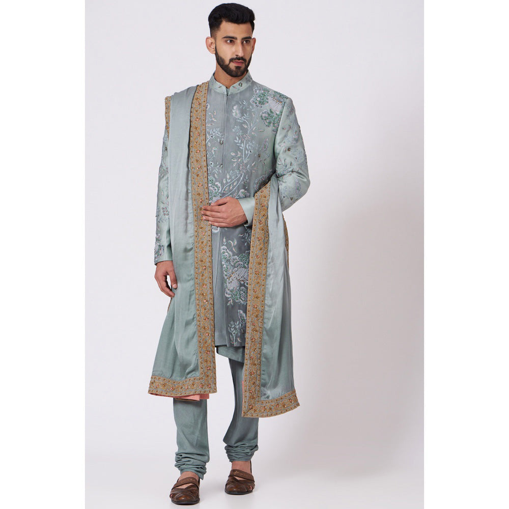 Jatin Malik Ice Age Sherwani (Set of 4)