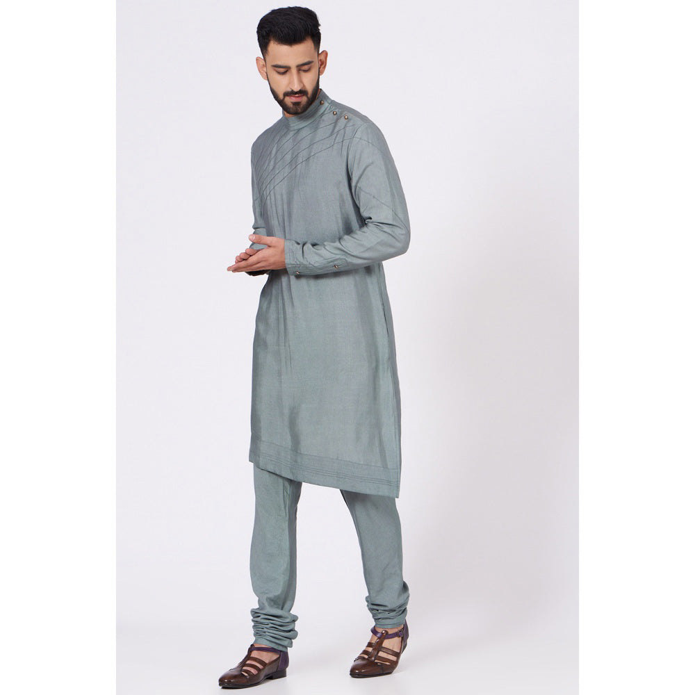 Jatin Malik Chateau Grey sherwani (Set of 4)