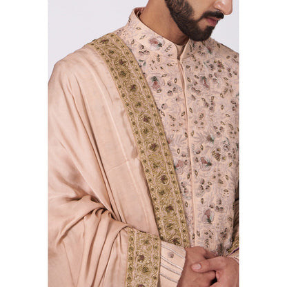 Jatin Malik The Champagne Mystique Sherwani (Set of 4)