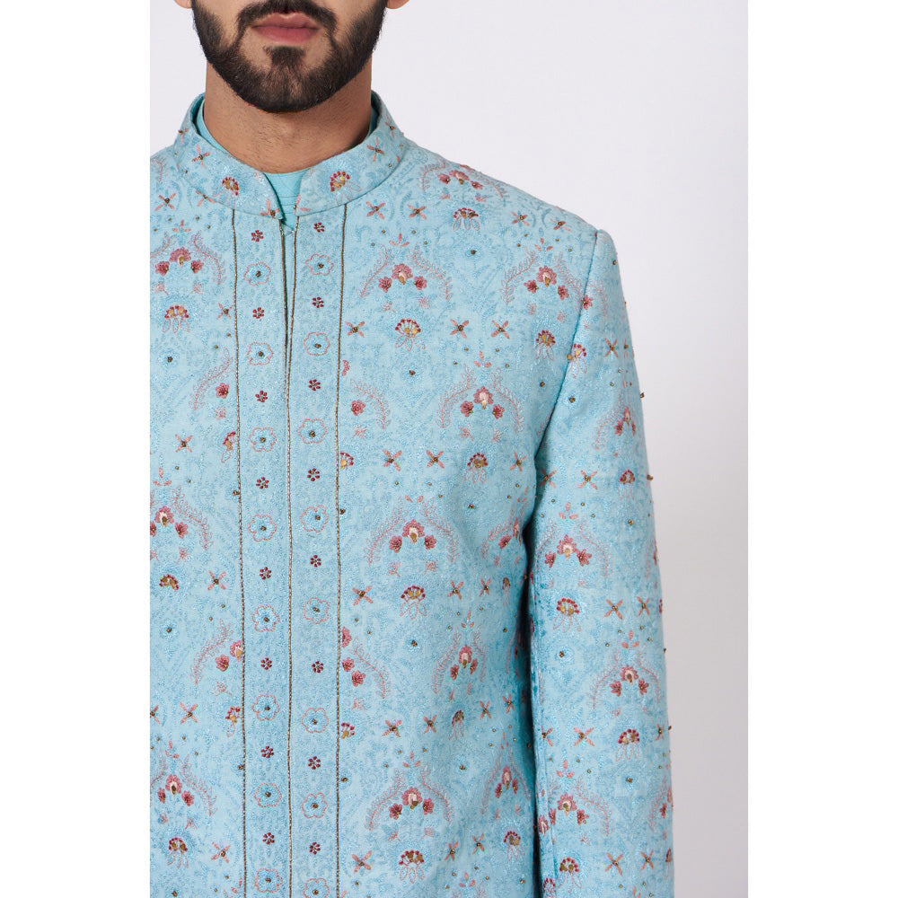 Jatin Malik The Sea Side Affaire Sherwani (Set of 4)