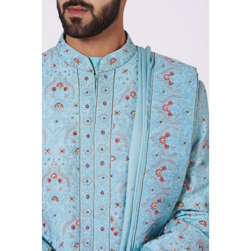 Jatin Malik The Sea Side Affaire Sherwani (Set of 4)