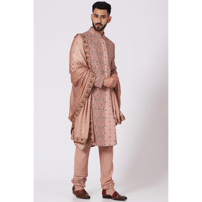 Jatin Malik Heavenly Rose Sherwani (Set of 4)