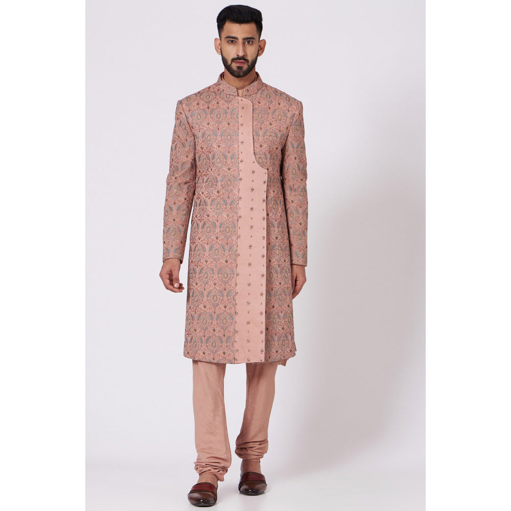 Jatin Malik Heavenly Rose Sherwani (Set of 4)