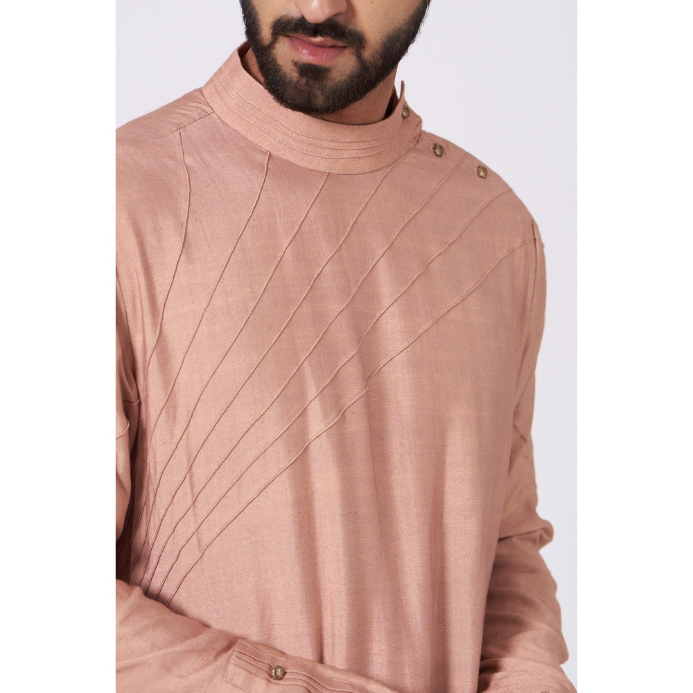 Jatin Malik Champagne Plush Sherwani (Set of 4)