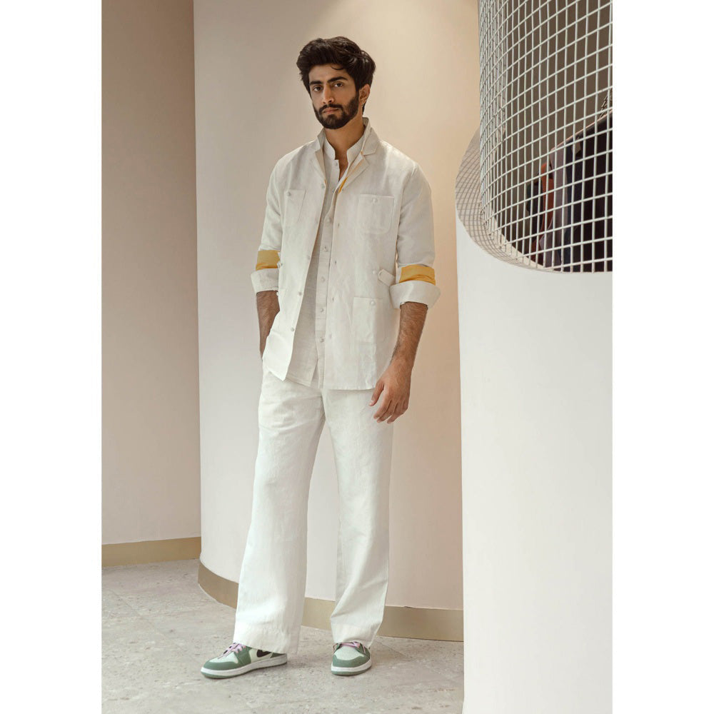 Jatin Malik White Co-Ord (Set of 3)