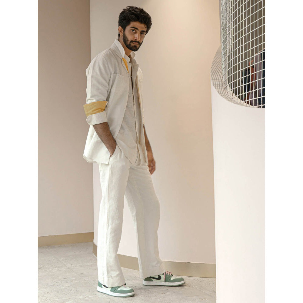 Jatin Malik White Co-Ord (Set of 3)