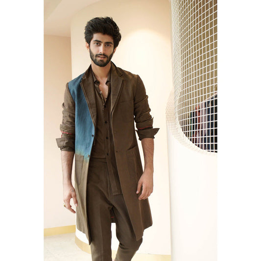 Jatin Malik Classic Overcoat (Set of 3)