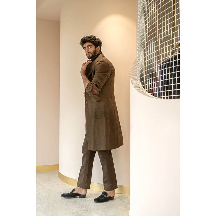Jatin Malik Classic Overcoat (Set Of 3)(Xs)