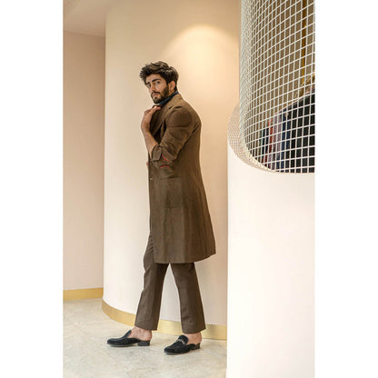 Jatin Malik Classic Overcoat (Set of 3)