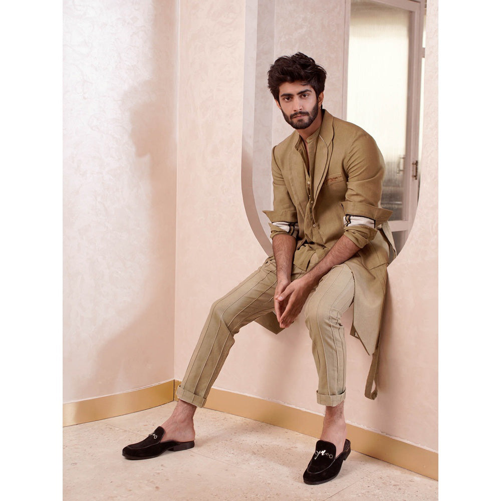 Jatin Malik Jm Evergreen Overcoat (Set of 3)