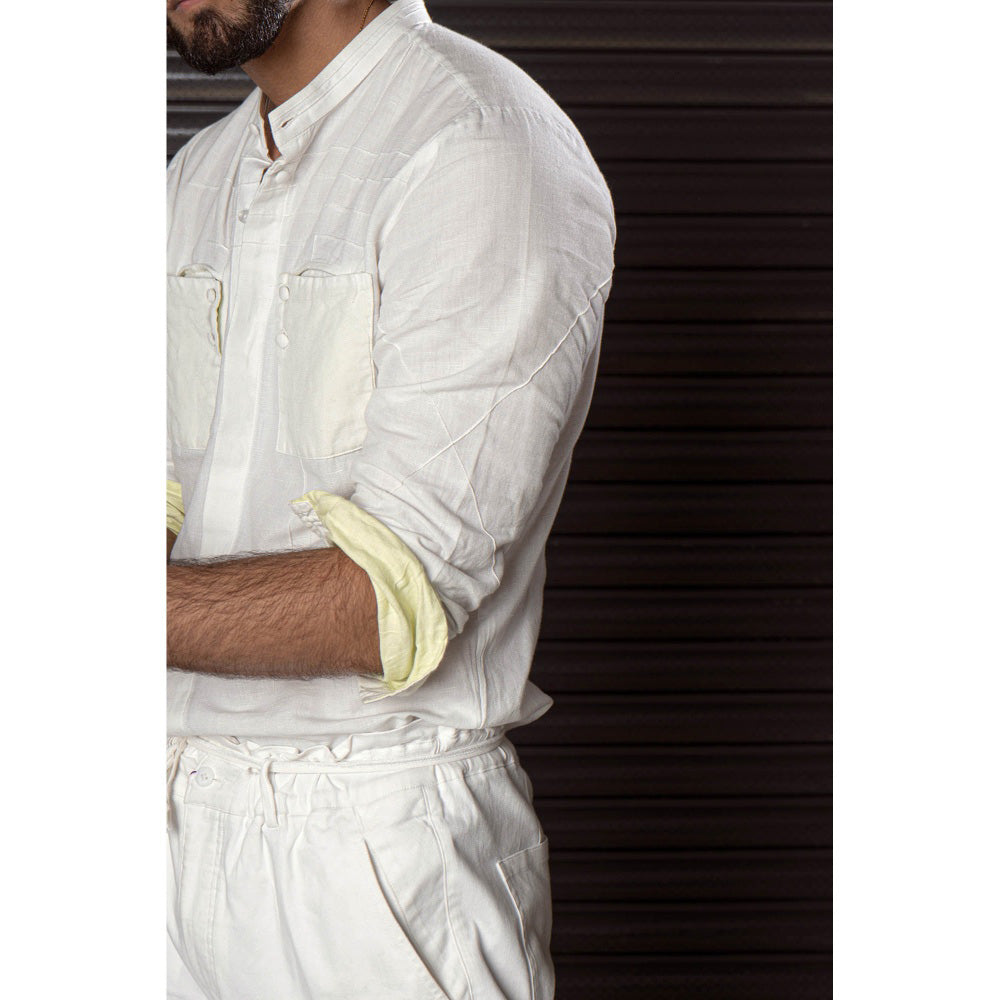 Jatin Malik The Chawk White Shirt (Set of 2)