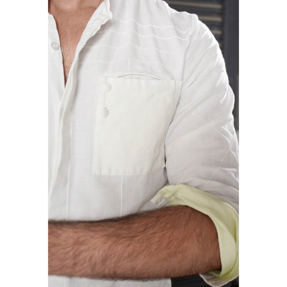 Jatin Malik The Chawk White Shirt (Set Of 2)(Xs)