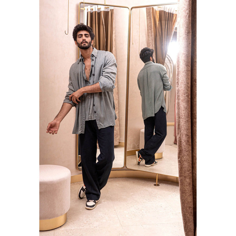 Jatin Malik Chateau Grey Overshirt (Set Of 3)(Xs)