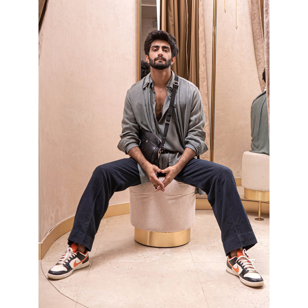 Jatin Malik Chateau Grey Overshirt (Set of 3)