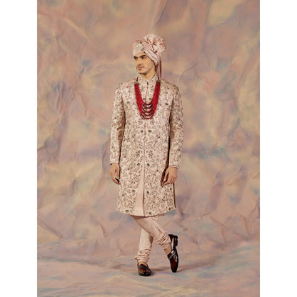 Jatin Malik Jmc Blush Pink Sherwani (Set of 4)