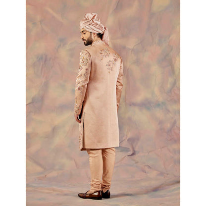 Jatin Malik Gold Sante Sherwani (Set of 4)