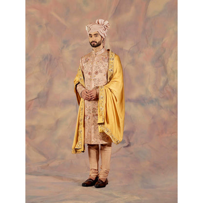 Jatin Malik Gold Sante Sherwani (Set of 5)