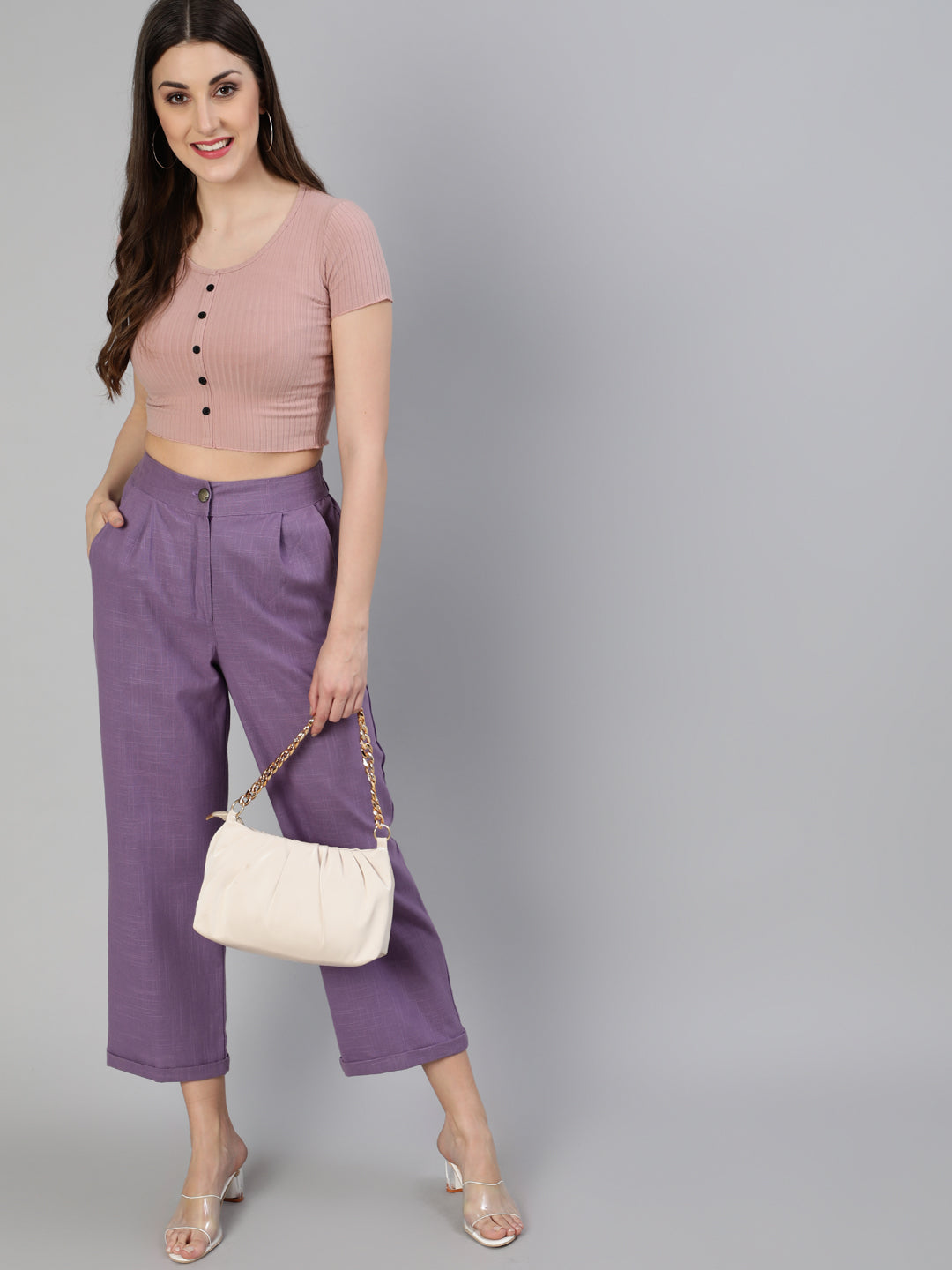 Buy Lavender Cotton Pants