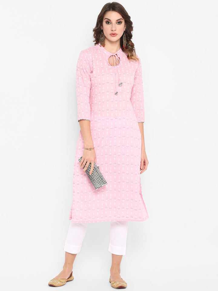 pink pure cotton kurta jne3435-1