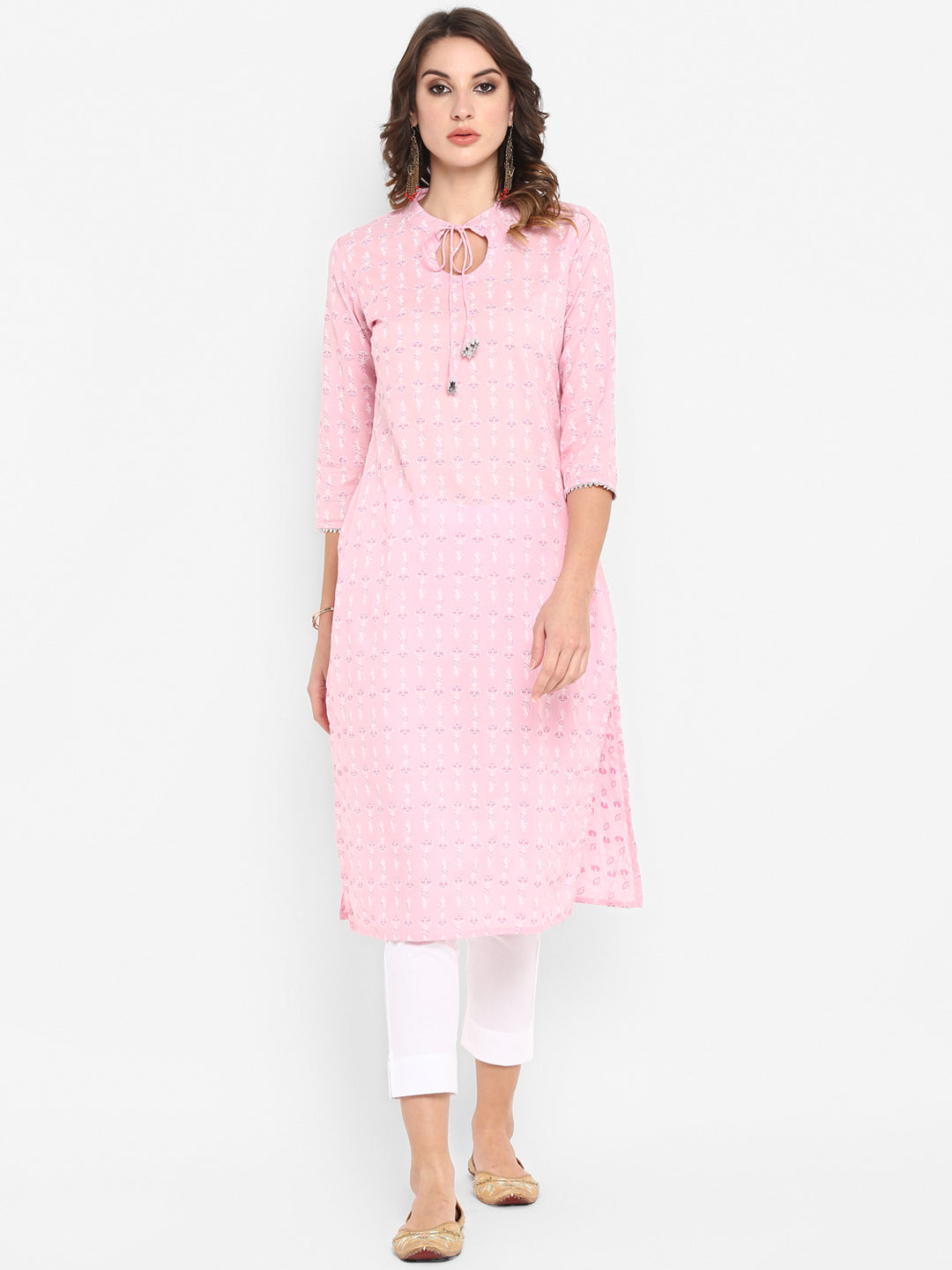 pink pure cotton kurta jne3435-2