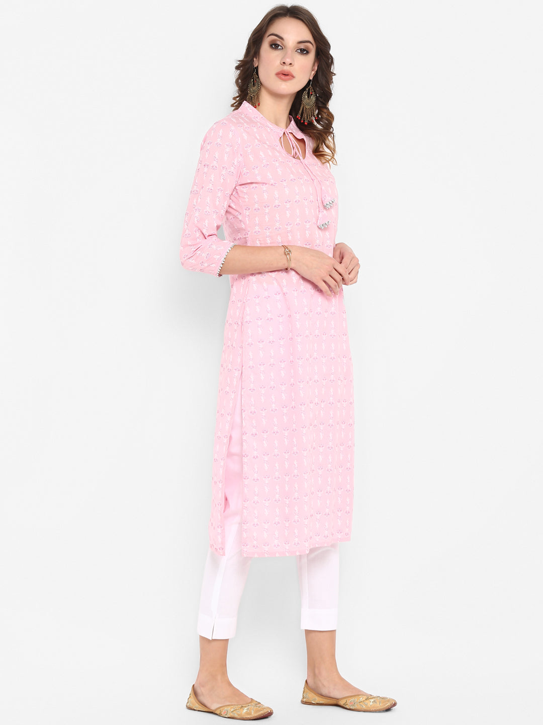 pink pure cotton kurta jne3435-4