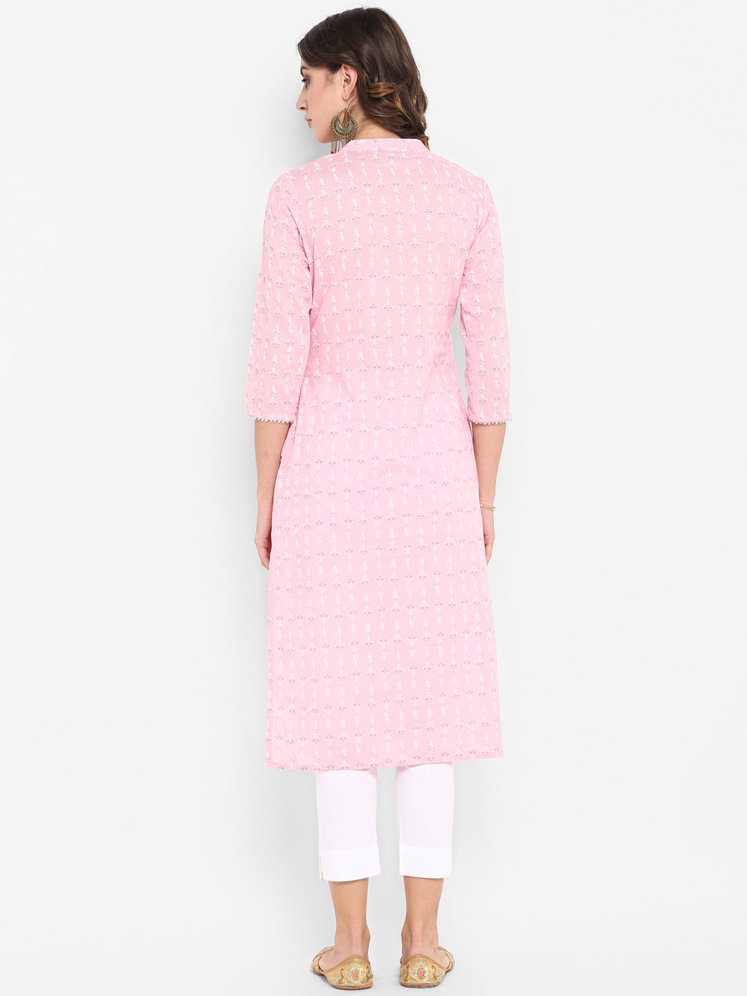 pink pure cotton kurta jne3435-5