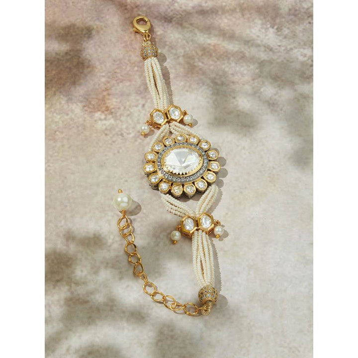 Joules By Radhika Polki Bracelet With Pearls