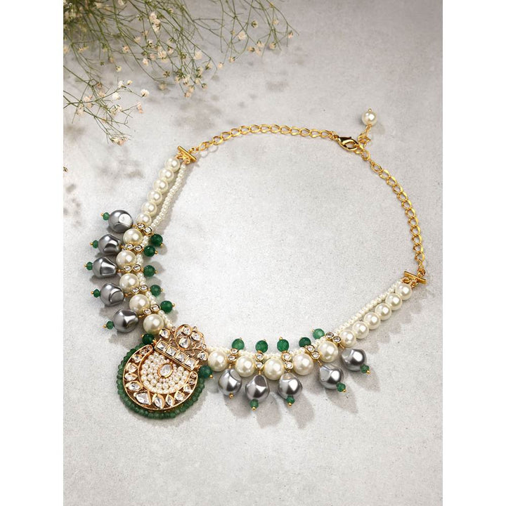 Joules By Radhika Bespoke Necklace with Pearls & Agate
