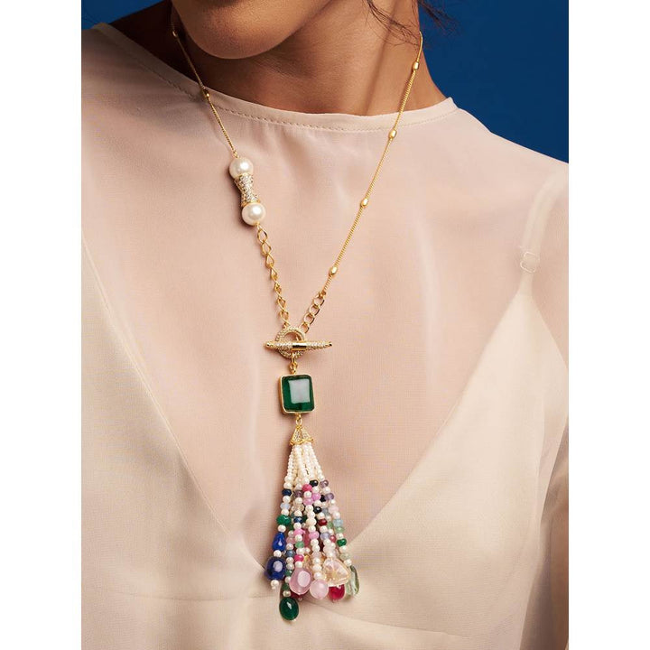 Joules By Radhika Multi Colour Dainty Necklace