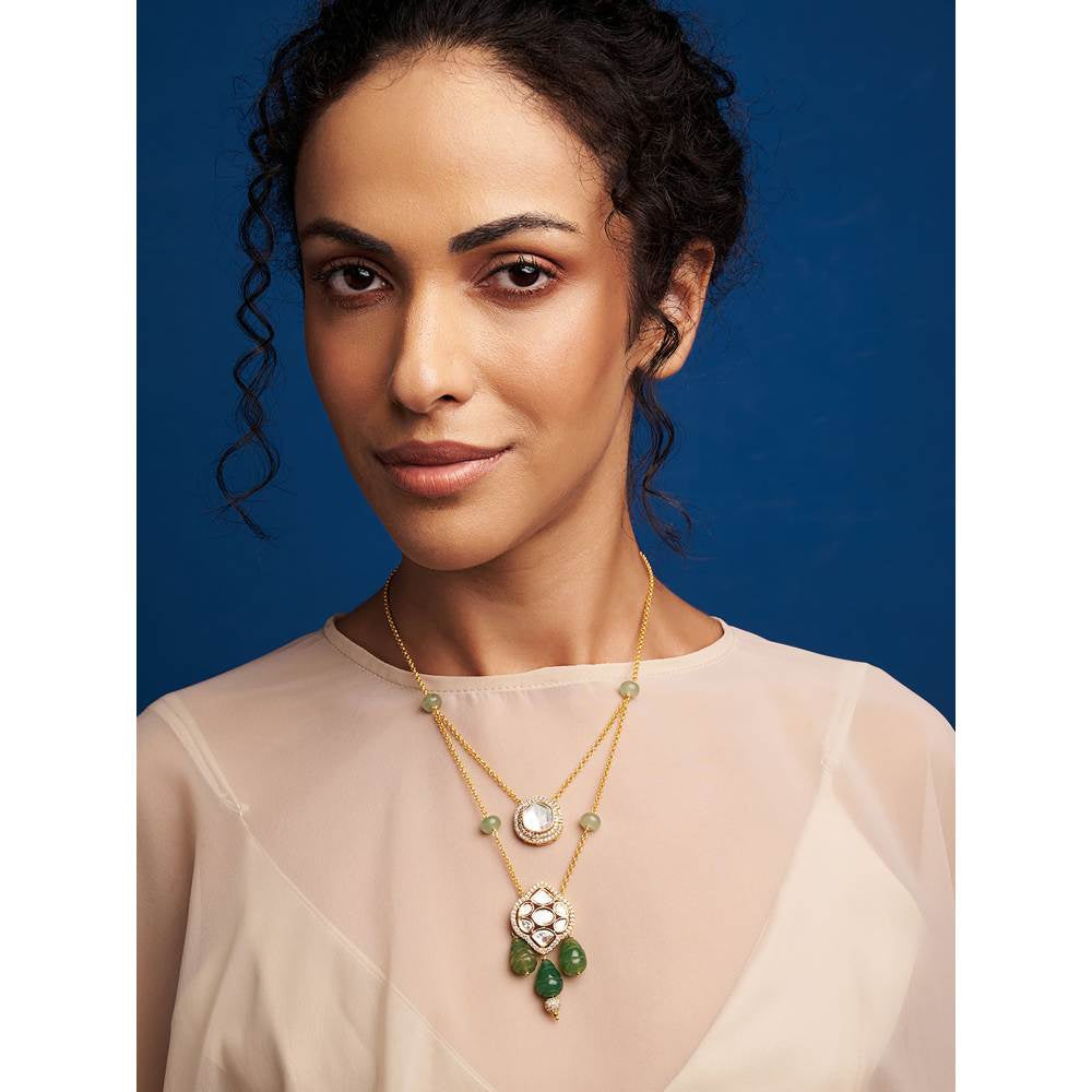 Joules By Radhika Double Layered Dainty Necklace