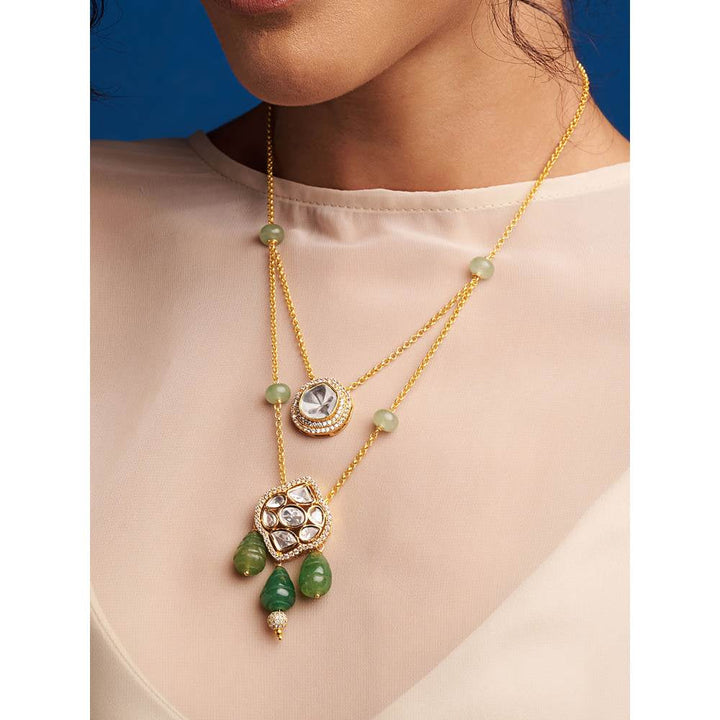 Joules By Radhika Double Layered Dainty Necklace