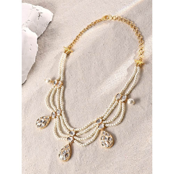 Joules By Radhika Waves of Pearl Necklace