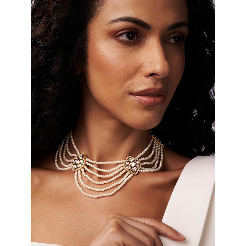 Joules By Radhika Layers of Pearl Necklace
