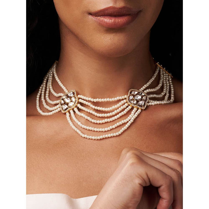 Joules By Radhika Layers of Pearl Necklace