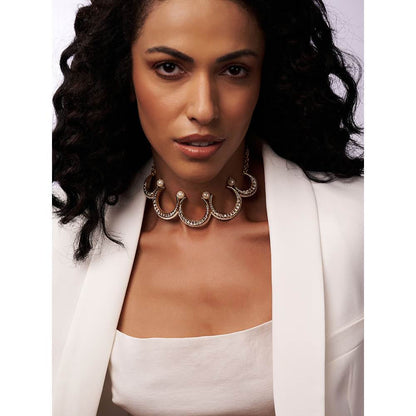 Joules By Radhika Multi Polki Choker Necklace