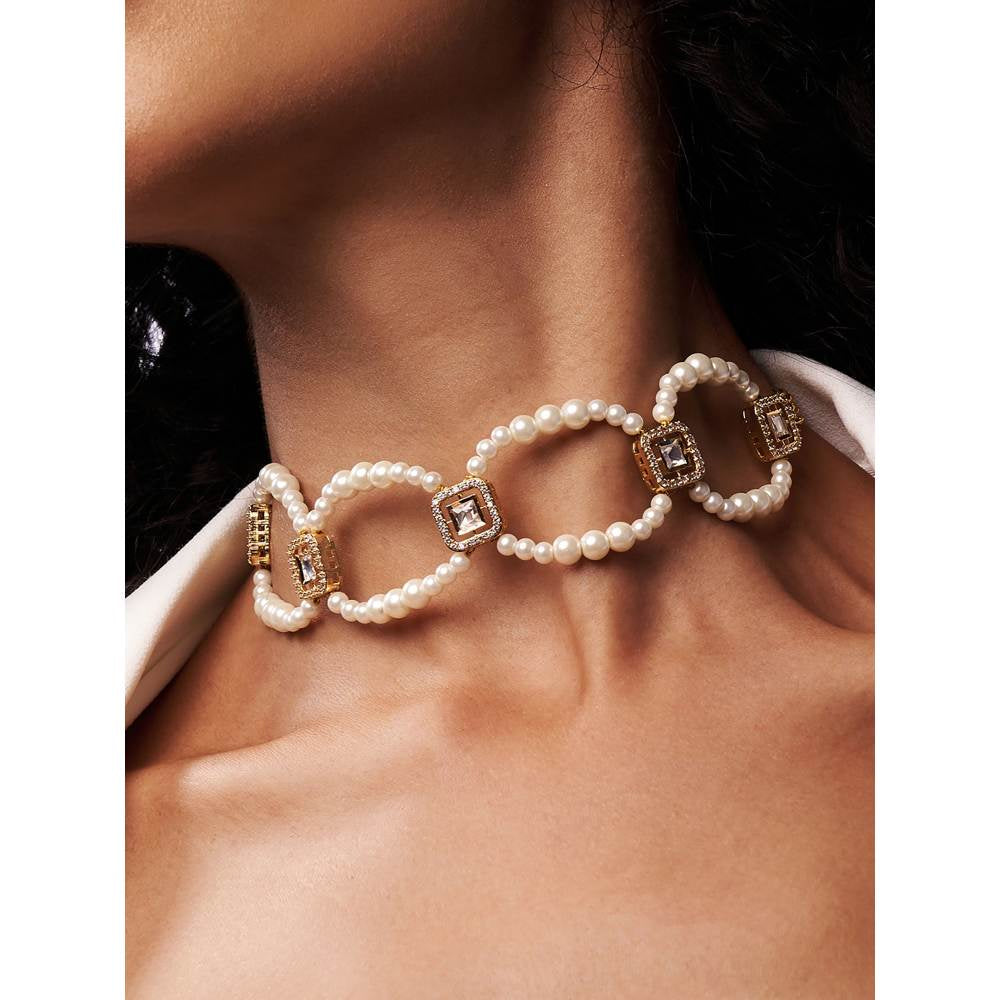 Joules By Radhika Pearl Choker Necklace