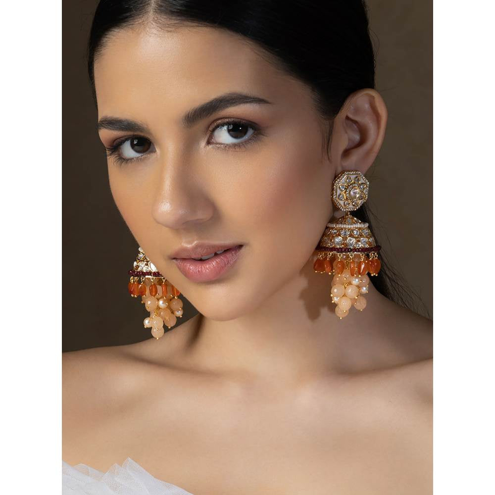 Joules By Radhika Polki Jhumka Earrings