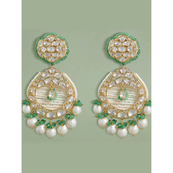 Joules By Radhika Polki and Pearl Drop Earrings