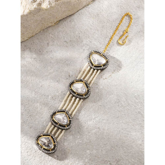 Joules By Radhika Polki Maangtikka with Pearls