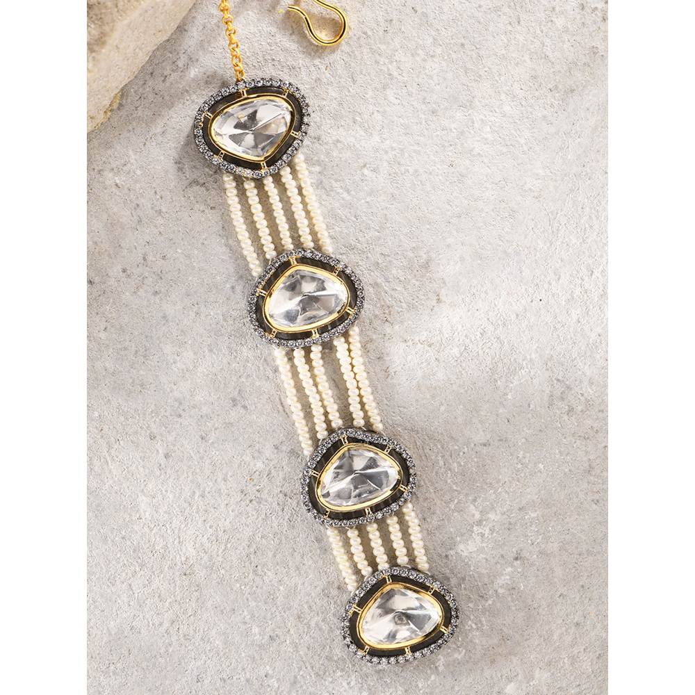 Joules By Radhika Polki Maangtikka with Pearls