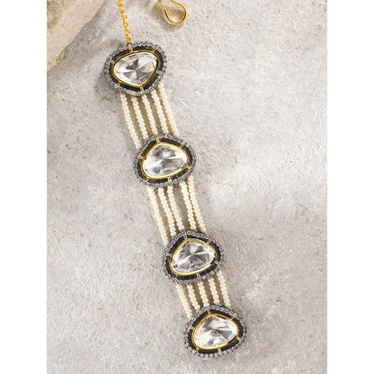 Joules By Radhika Polki Maangtikka with Pearls