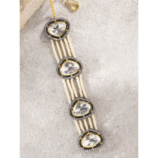 Joules By Radhika Polki Maangtikka with Pearls