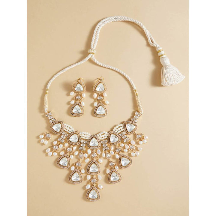 Joules By Radhika Polki and Pearl Drops Bridal Necklace Set