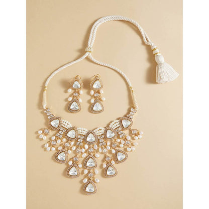 Joules By Radhika Polki and Pearl Drops Bridal Necklace Set