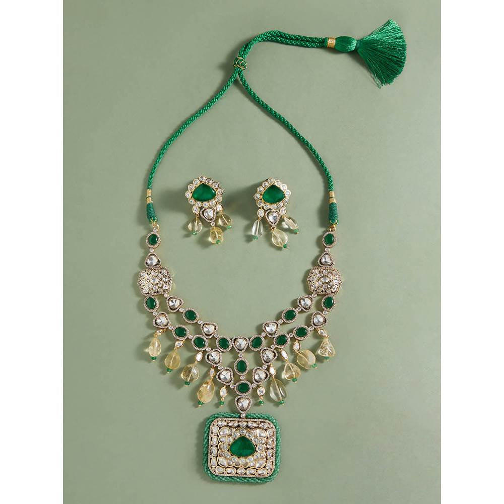 Joules By Radhika Polki and CItrine Bridal Necklace Set