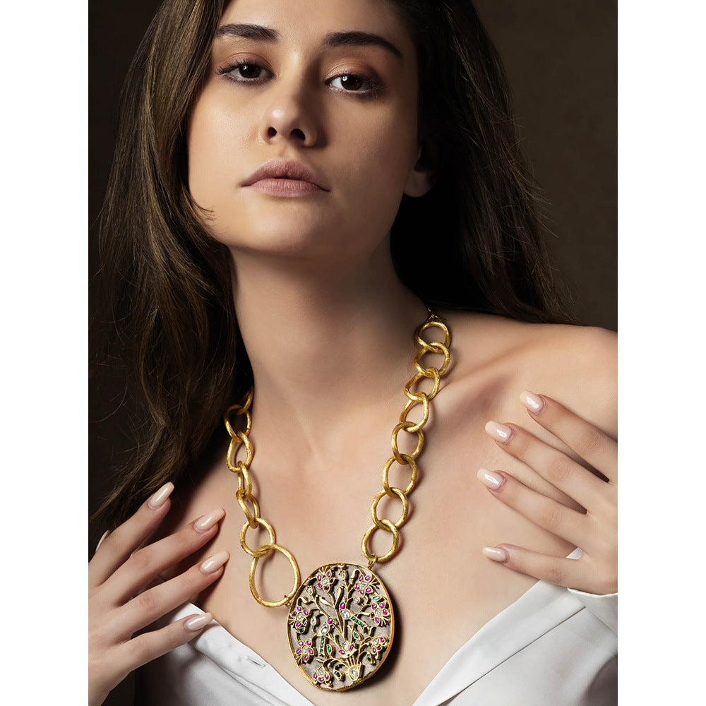 Joules By Radhika Gold Tone Bespoke Pendant Necklace