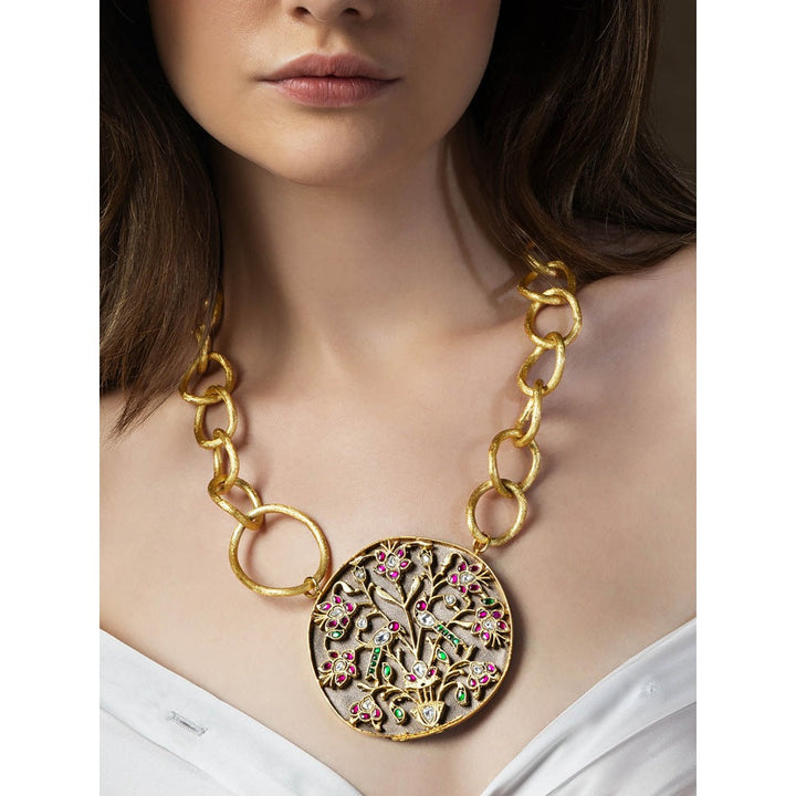 Joules By Radhika Gold Tone Bespoke Pendant Necklace