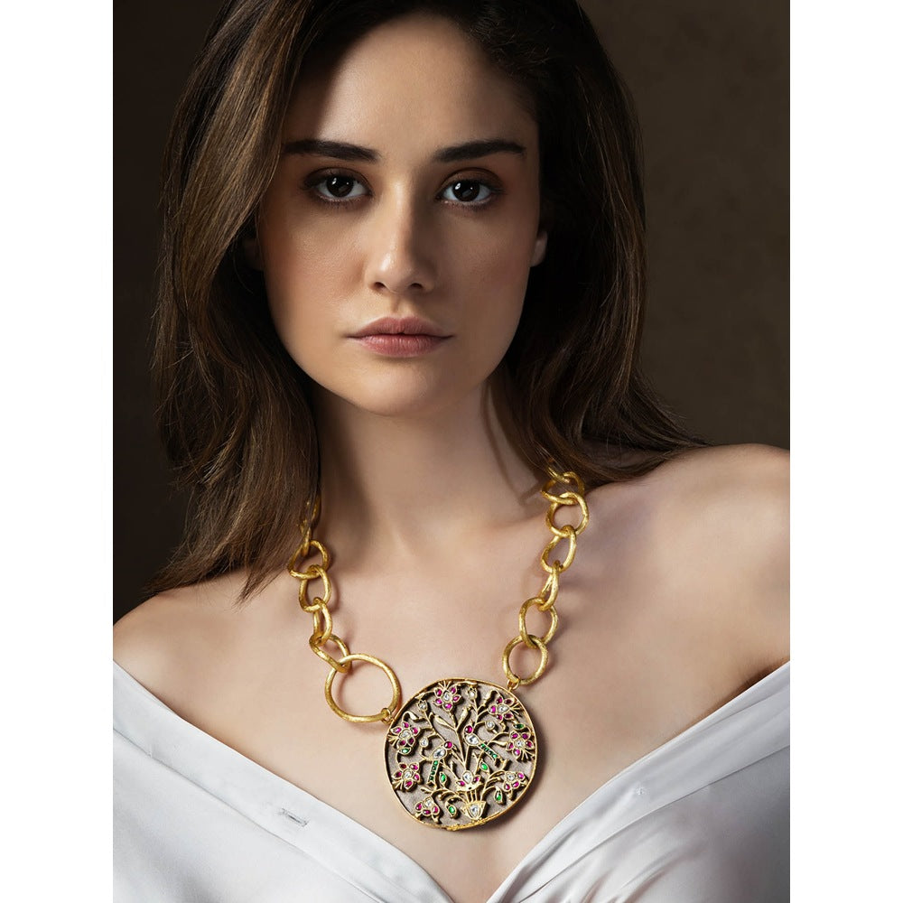 Joules By Radhika Gold Tone Bespoke Pendant Necklace