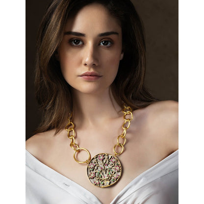 Joules By Radhika Gold Tone Bespoke Pendant Necklace