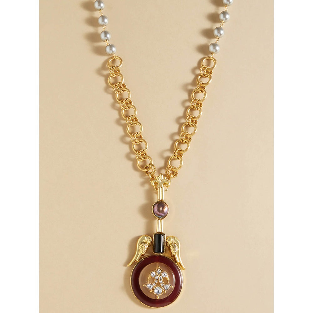 Joules By Radhika Gold Tone Bespoke Pendant Necklace